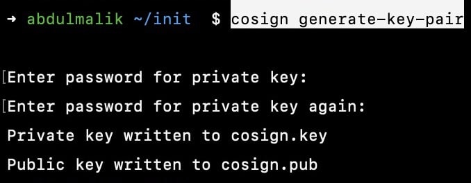 keypairs cosign