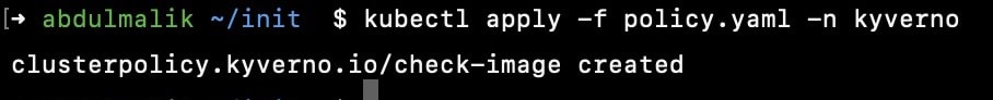 kyverno policy apply